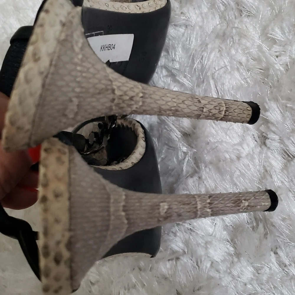 ALLSAINTs made in Italy leather heeled sandals size 6 - Picture 3 of 7